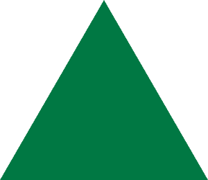 Green Equilateral Triangle Point Up - Green Triangle PNG