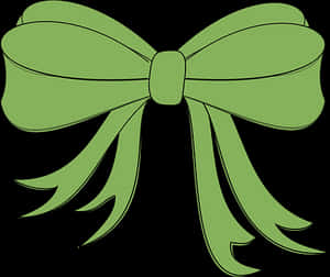 Green Vector Ribbon Bow PNG with transparent background