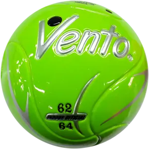 Green Vento Soccer Ball PNG Image