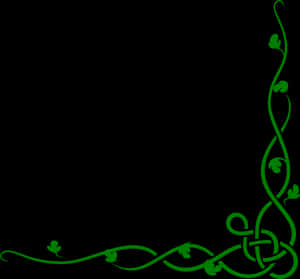 Green Vine Corner Design PNG