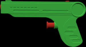 Green Water Pistol Graphic PNG image with transparent background