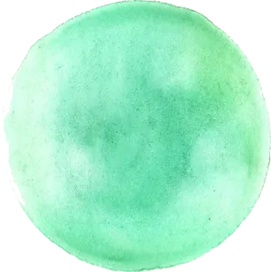 Green Watercolor Circle Texture PNG Image