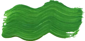 Green Wavy Brush Stroke PNG Image