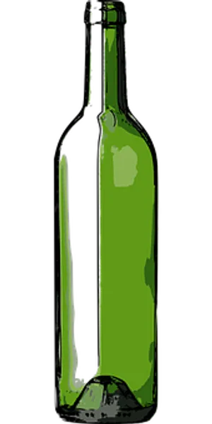 Green Wine Bottle Silhouette PNG Image