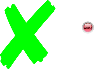 Green X Mark Wrong Indicator.png PNG Image