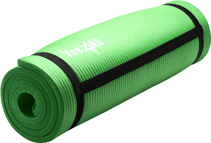 Extra Thick Exercise Yoga Mat With Carry Strap 4 - Exercise Mat PNG image with transparent background