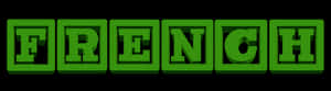 Green3 D French Text PNG