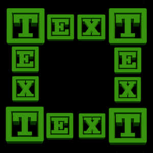 Green3 D Text Blocks PNG