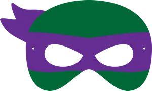 Greenand Purple Ninja Mask PNG Image