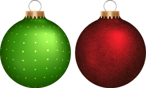Green Christmas Ornaments Vector Transparent Download - Red Christmas Ball Png, Png Download PNG image with transparent background