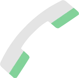 Greenand White Phone Icon PNG Image