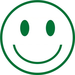 Greenand White Smiley Representation PNG Image