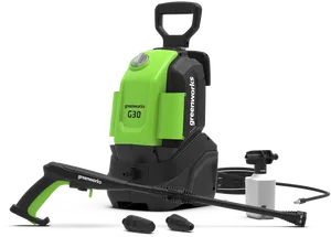 Greenworks G30 Pressure Washer PNG Image