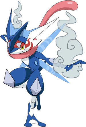 Greninja Pokemon Character Art PNG Image