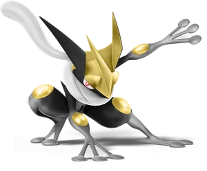 Greninja Pokemon Character Artwork PNG Image