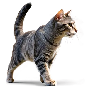 Grey Cat Walking Png Aur7 PNG Image