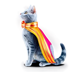 Grey Cat With Bow Png 06252024 PNG Image