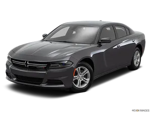 Grey Dodge Charger Sedan PNG Image