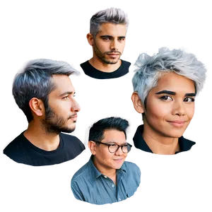 Grey Hair Transformation Png 10 PNG Image