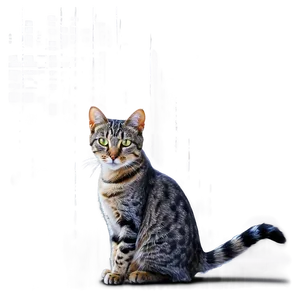 Grey Striped Cat Png Qjt55 PNG Image