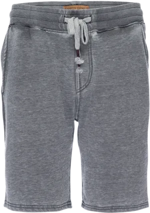 Grey Sweat Shorts Product Display PNG Image