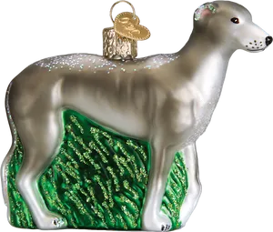 Greyhound Christmas Ornament PNG Image