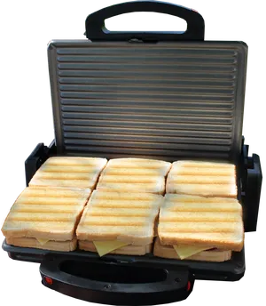 Grilled Cheese Sandwicheson Press PNG Image