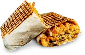 Grilled Chicken Taco Black Background PNG Image