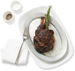 Grilled Ribeye Steak Dinner PNG Image