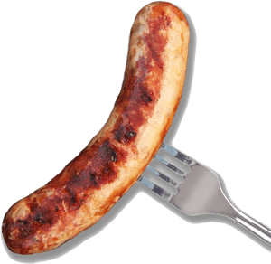 Transparent Sausage On Fork, HD Png Download PNG with transparent background