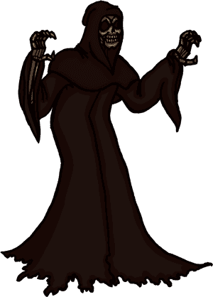 Grim Reaper Cartoon Illustration PNG with transparent background