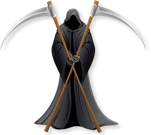 Grim Reaper Cartoon PNG Image