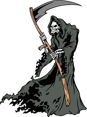 Grim Reaper Graphic Art PNG Image