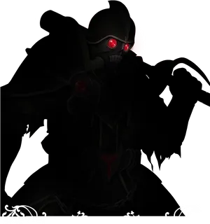 Grim Reaper Red Eyes Darkness PNG Image