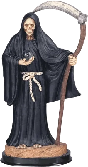 Grim Reaper Statuette PNG Image