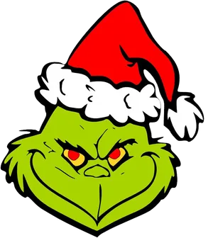 Grinch Christmas Scowl PNG Image