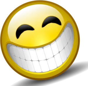 Grinning Yellow Smiley Emoji PNG Image