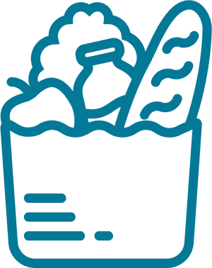 Grocery Bag Outline Icon PNG image with transparent background