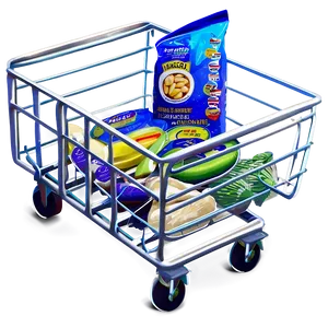 Grocery Cart With Food Png Leh PNG Image