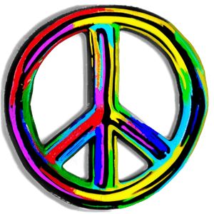 Groovy Pop Peace Sign PNG 40 PNG image with transparent background