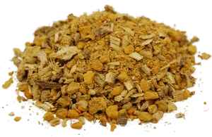 Ground Turmeric Powderand Roots PNG Image