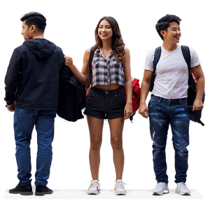 Group of Friends Standing PNG idn99 PNG