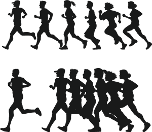 Running Silhouette - Running Silhouette Running Figures PNG image with transparent background