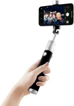 Group Selfie With Selfie Stick.jpg PNG Image