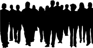 Group Silhouette Profile PNG Image