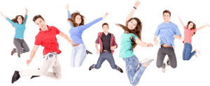 Thumb Image - Group Of People Jumping Png Transparent, Png Download PNG image with transparent background