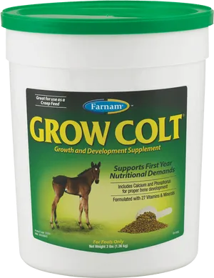 Grow Colt Supplement Container PNG Image