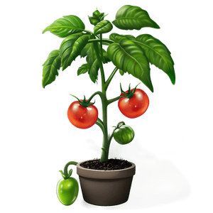 Growing Tomato Plant PNG 06212024 PNG