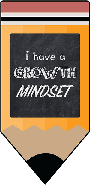 Growth Mindset Inspiration Pencil PNG image with transparent background