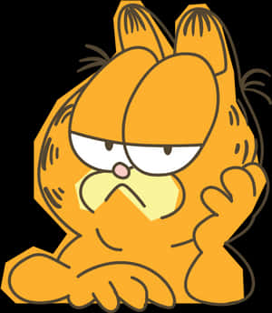 Grumpy Garfield Cartoon PNG image with transparent background